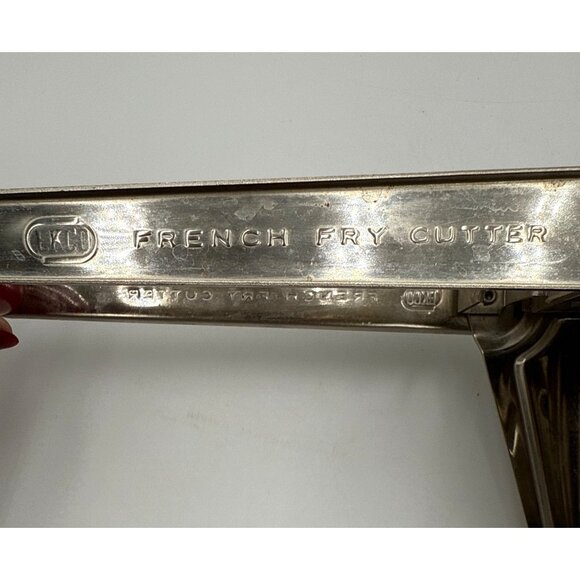 Vintage EKCO Stainless Steel French Fry Cutter With Red Handle One Blade - Picture 5 of 10